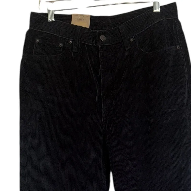 NWT Levi's Jeans Women's 31x30 High-Waisted Mom Corduroy Black Straight - Image 5