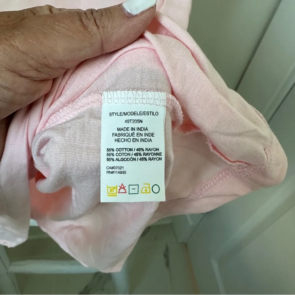 RDI Pink Scoop Neck Short Sleeve Tee Size Large - Image 8