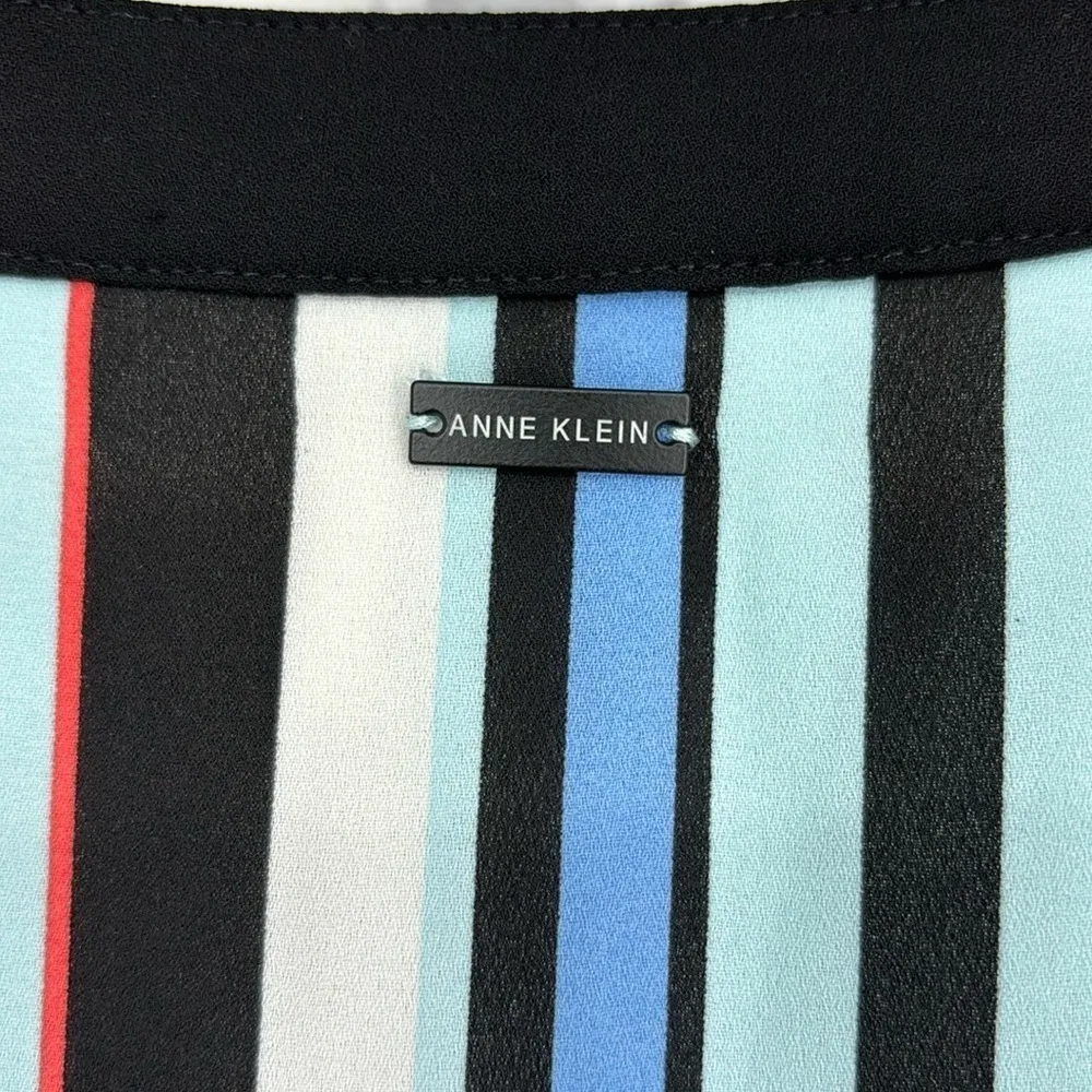 Anne Klein Striped Sleeveless Maxi Dress Women’s Size Large in Pink Black Blue - Image 8