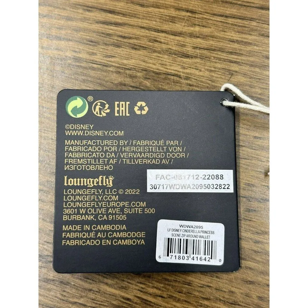 NWT LOUNGEFLY DISNEY Zip Wallet CINDERELLA ROYAL WEDDING Mice Princess Prince - Image 11