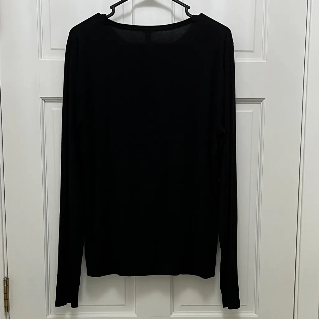 J. Crew Black Label Black Long Sleeve Stretchy Shirt - Size XL - Image 10