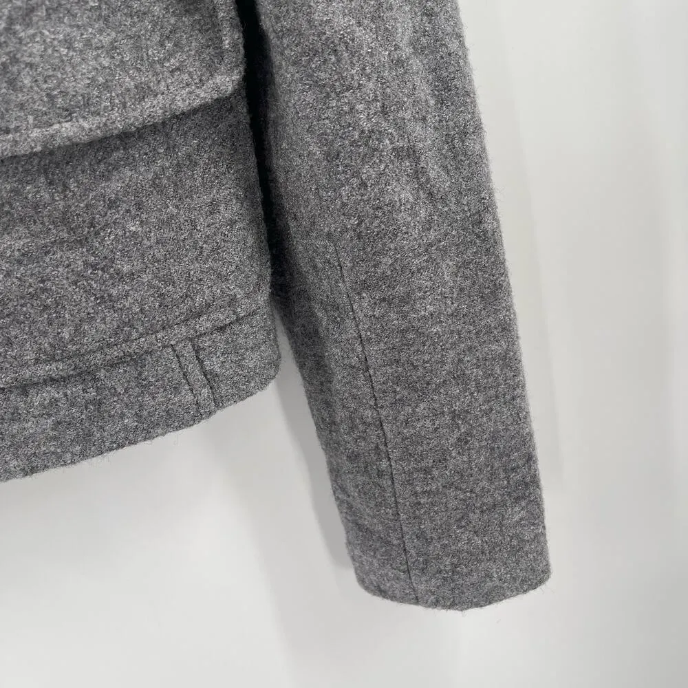 ANN TAYLOR Blazer Size Medium Wool Blend Gray Business Casual Office Work Career - Image 10