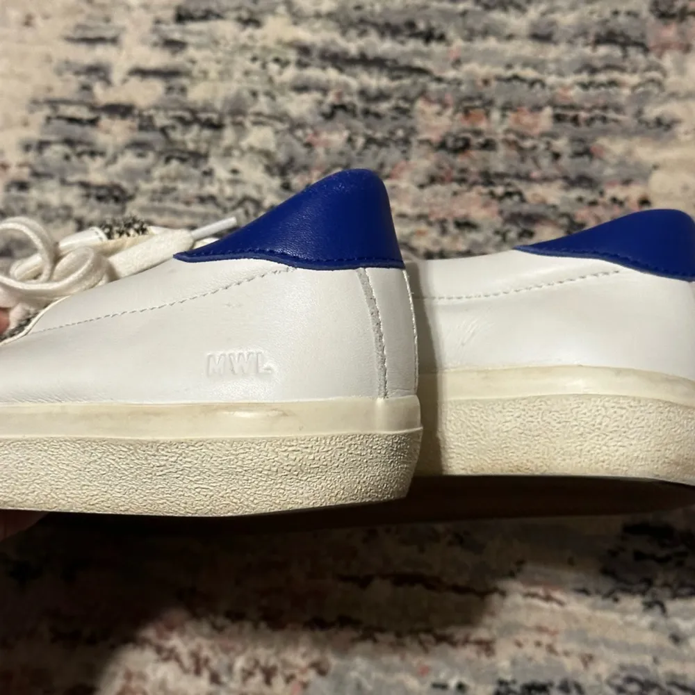 Madewell Sidewalk Low-Top Sneakers Leather and Calf Hair Wave Edition Stripes - Image 3