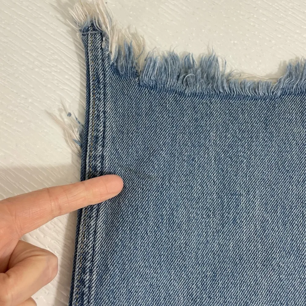 We the Free People Maggie Straight Leg Distressed Denim Women’s Sz 27 Blue Jeans - Image 11