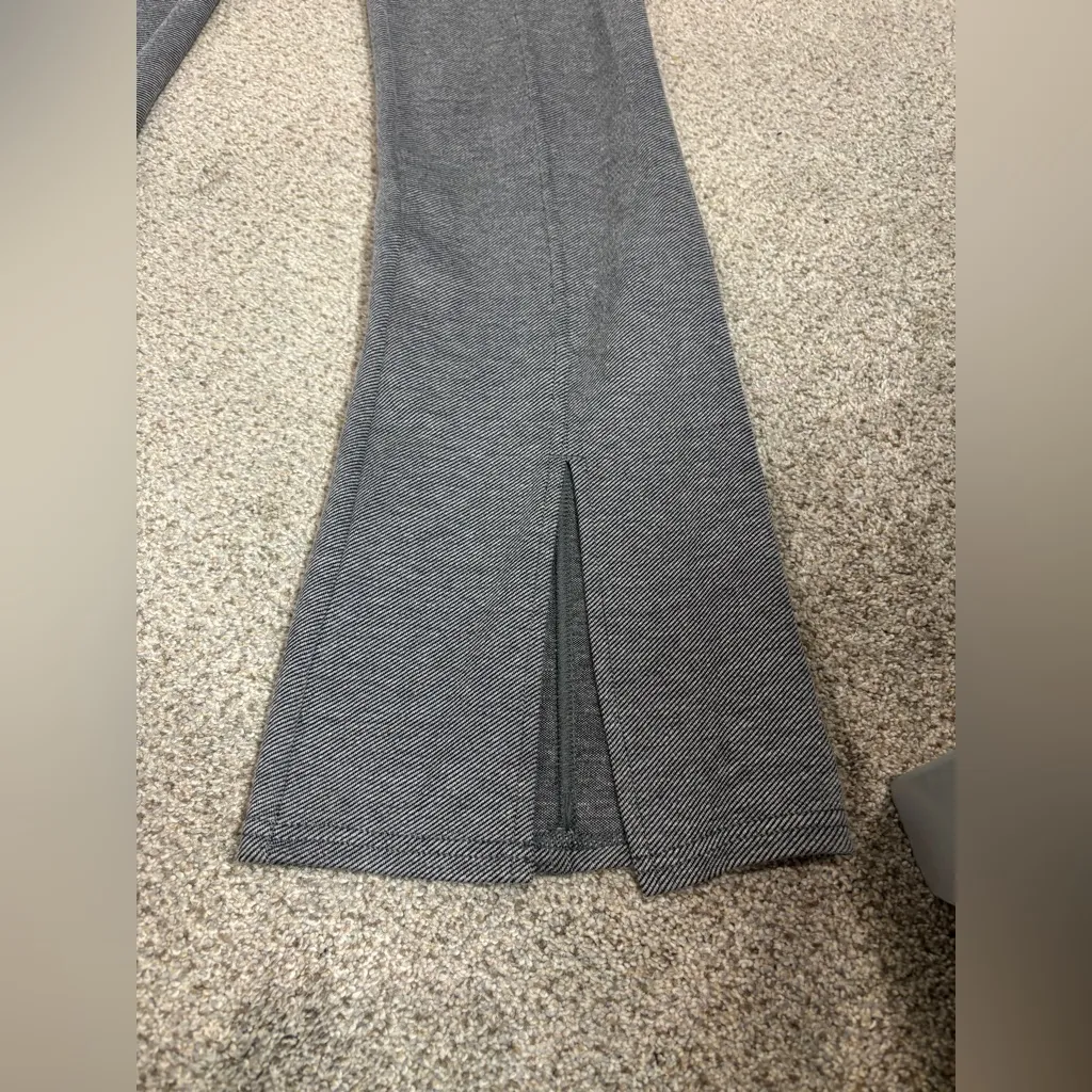 Anthropologie Maeve Seamed Flare Pants Gray Tweed Ponte Knot Size US 2 Slit - Image 13
