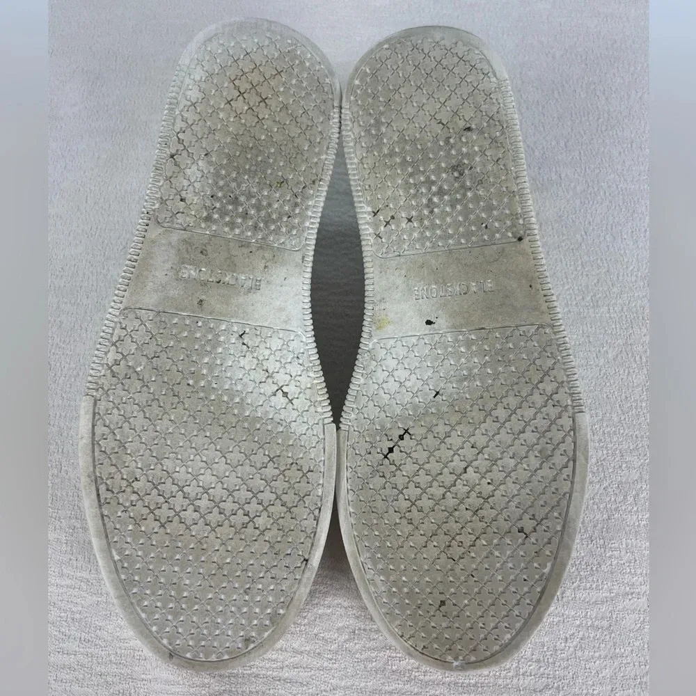 Blackstone White RL90 Low Top Sneaker‎ with Silver Accents Size 8 - Image 10