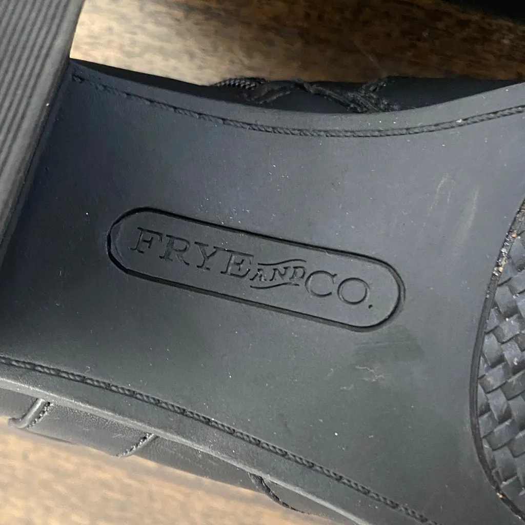 Frye & Co. Palma Booties Black Harness Western Almond Toe Ankle Boots 8M - Image 7