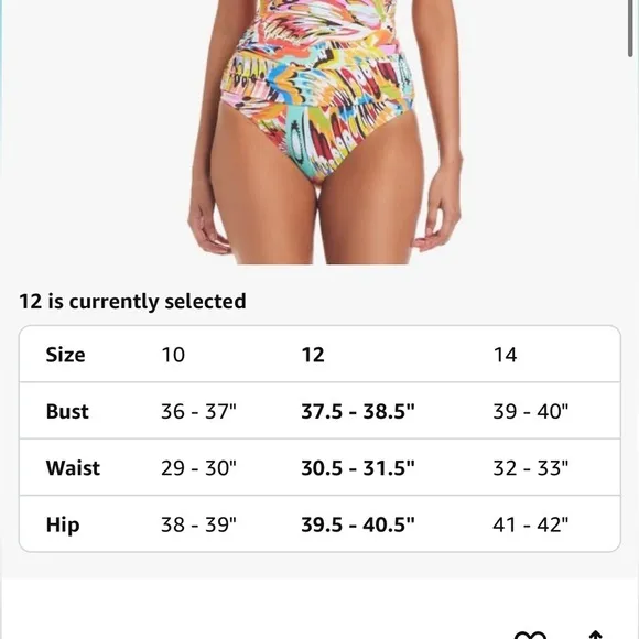 Bleu Rod Beattie Break The Mold Shirred Underwire One-Piece 14‎ $124 NEW - Image 3