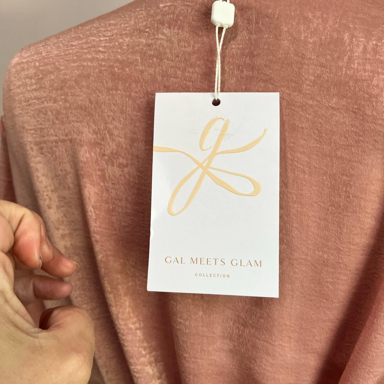 GAL MEETS GLAM Jennifer Dress in Mave Pink Size 12 - Image 9