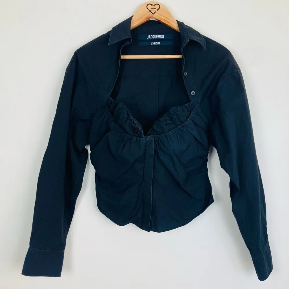 Jacquemus black long sleeved corset style top. Size 40 (US size 12) - Image 3