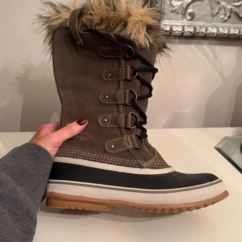 Sorel Joan Of Arctic Waterproof Boots winter snow size 8 leather - Image 11