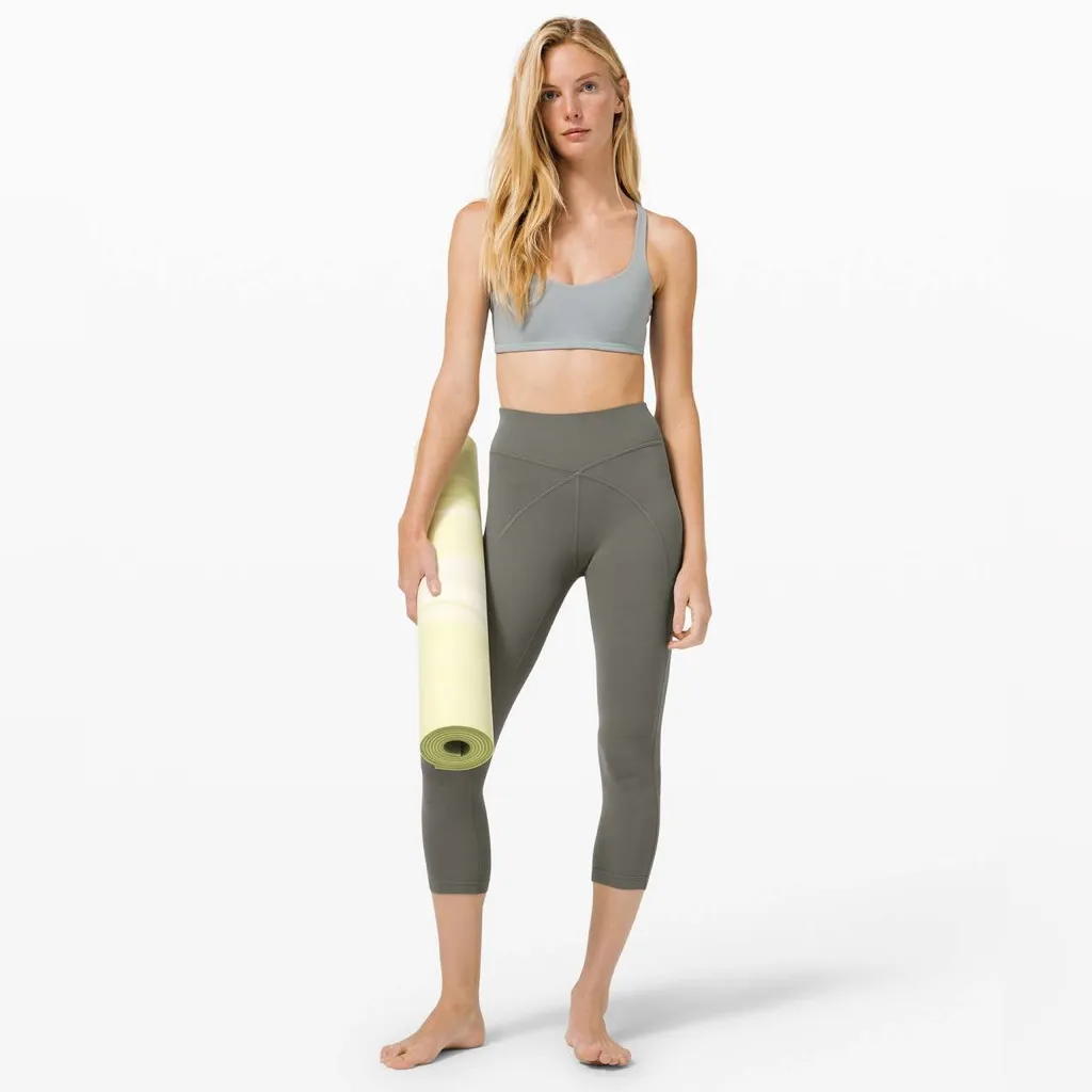 Lululemon Get Centered High Rise Crop 21" Grey Sage Size 2 - Image 5