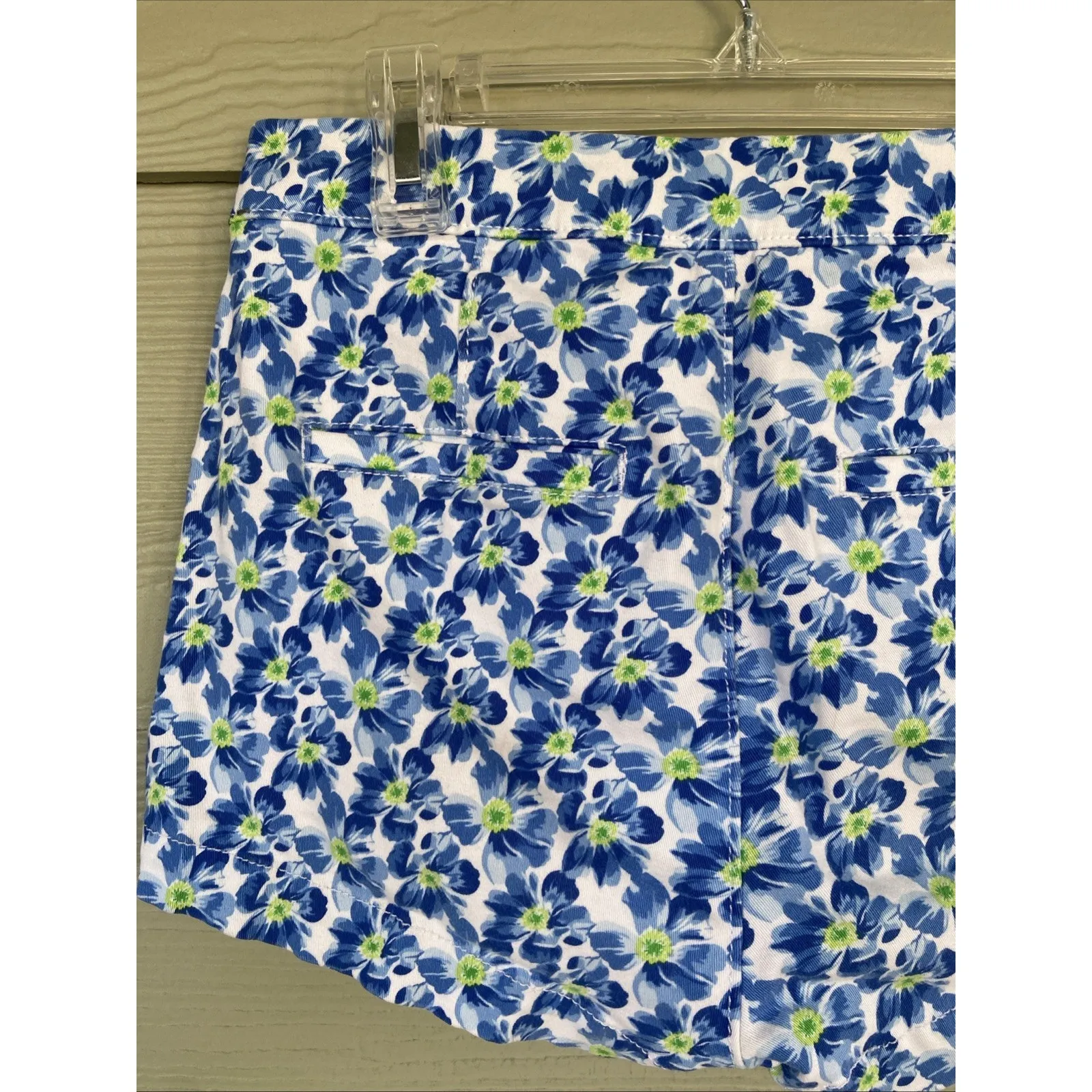 Abercrombie & Fitch Blue Pansy Flower Allover Floral Shorts Teen‎ Womens 00 24 - Image 6