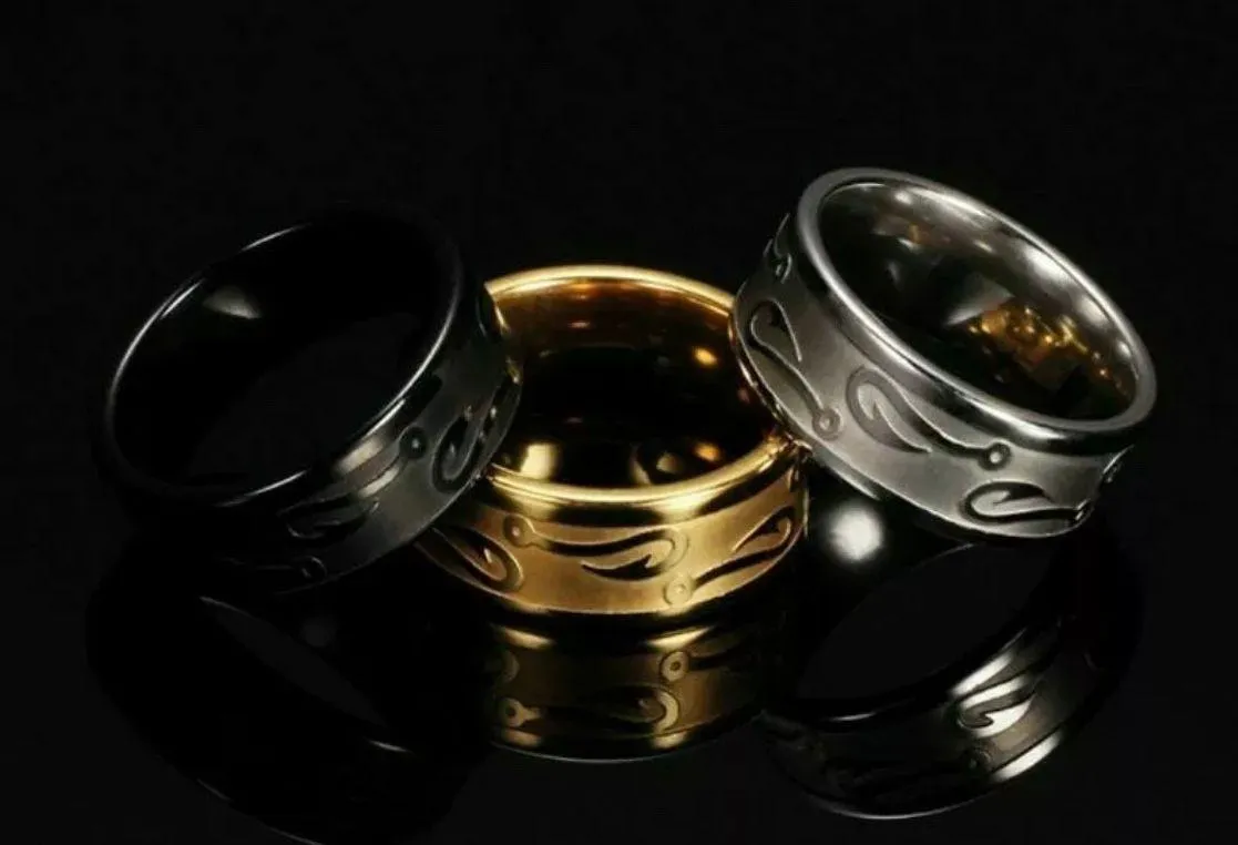 Titanium Fish Hook Ring Wedding Band Fishing Hunting Mens Unisex size 11 - Image 2