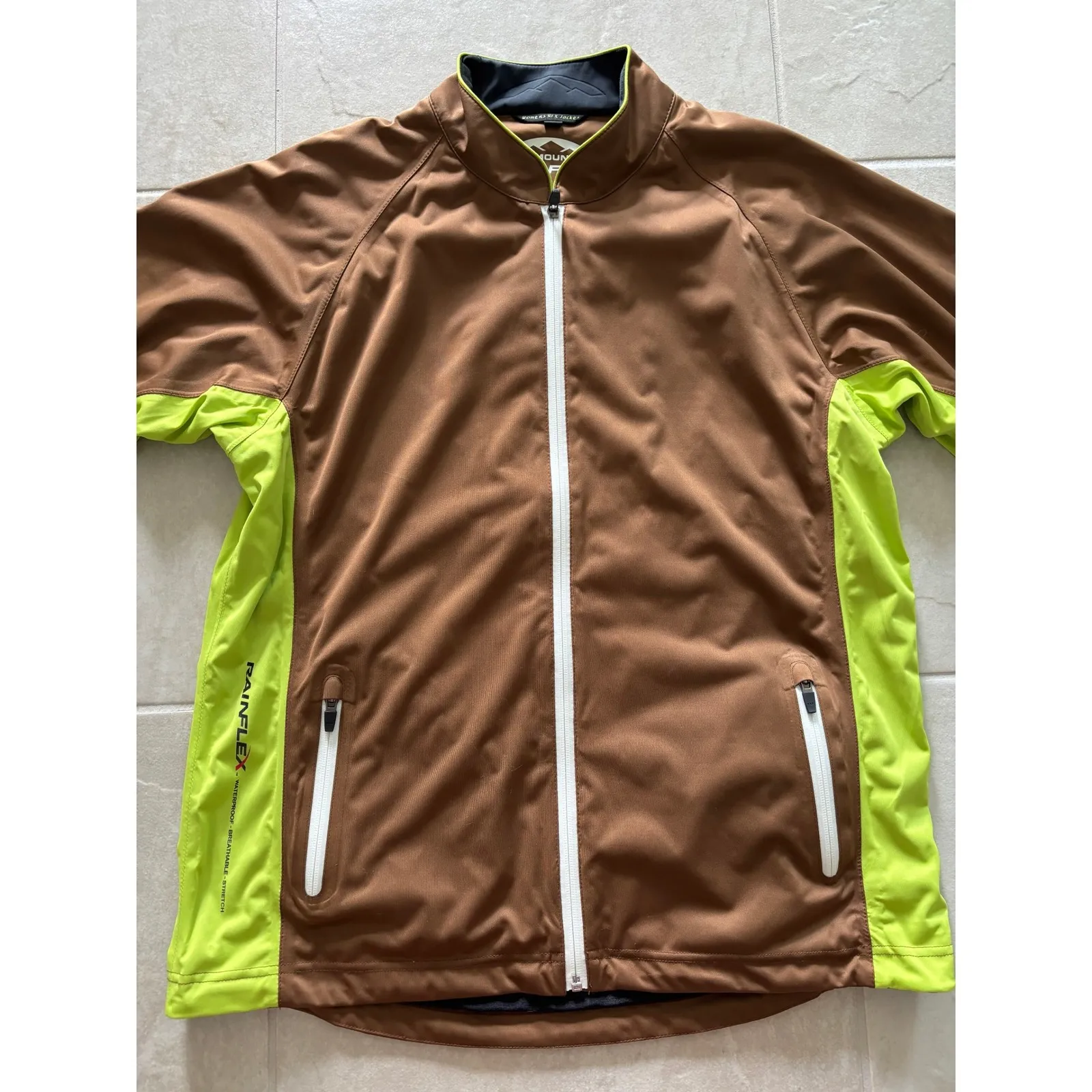 Sun Mountain Rain Jacket‎ Womens Size XL Brown Rainflex Golf Outdoor Waterproof - Image 4