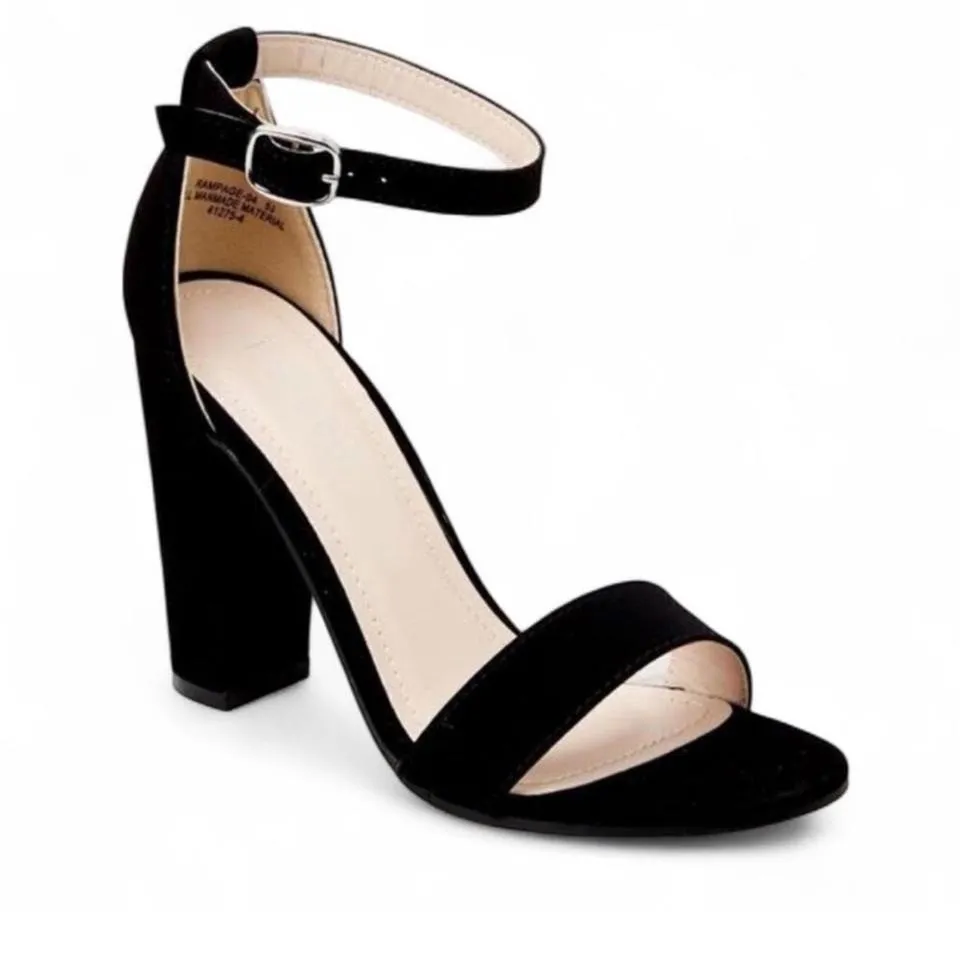 Faux Suede Ankle Strap Heels - Image 5