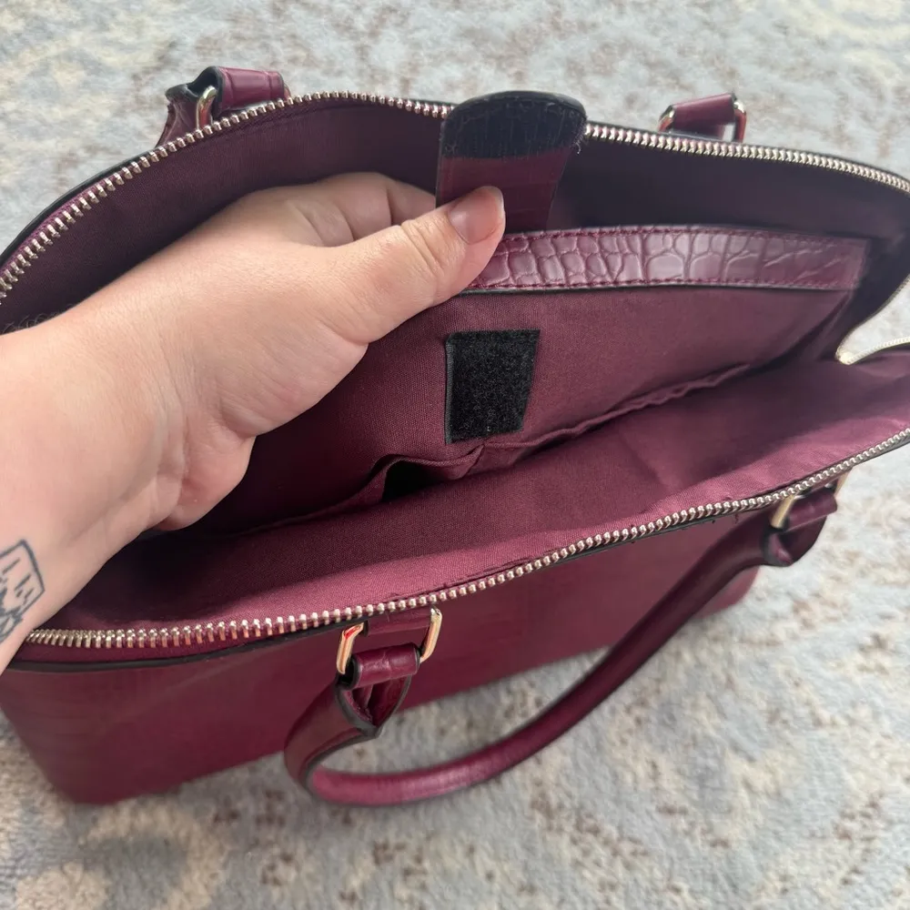 Apt 9 Alligator Texture Dome Satchel Red - Image 7