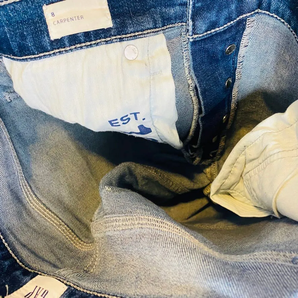 GAP High Rise Carpenter Utility Jeans Button Front Size 8 2yk Style  High Rise - Image 12