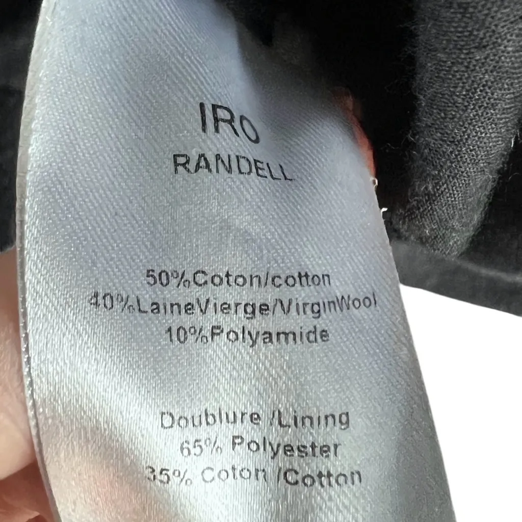 IRO  Women's Black Pea Coat - Image 6