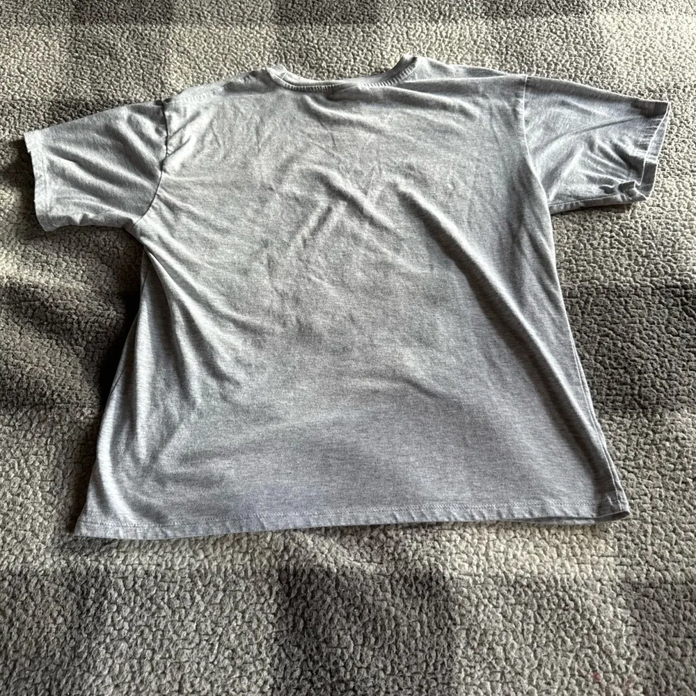 Disney Large Gray Mickey Mouse Embroidered Flowers and Butterflies T-Shirt - Image 7