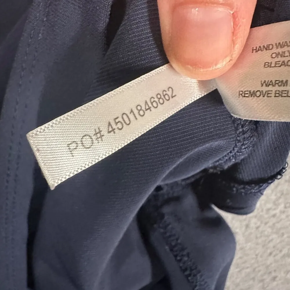 Boston Proper Womens Small Navy Blue Sleeveless Slip Dress Slit Hem - Image 8