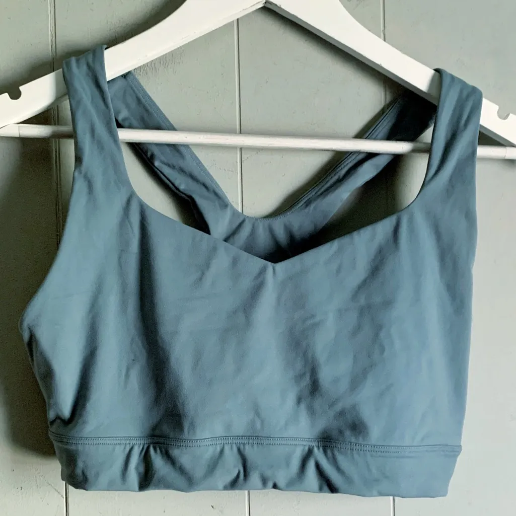 CALIA Women's Inspire Medium Support Sports Bra BlueGray L Blue Size L - Image 1