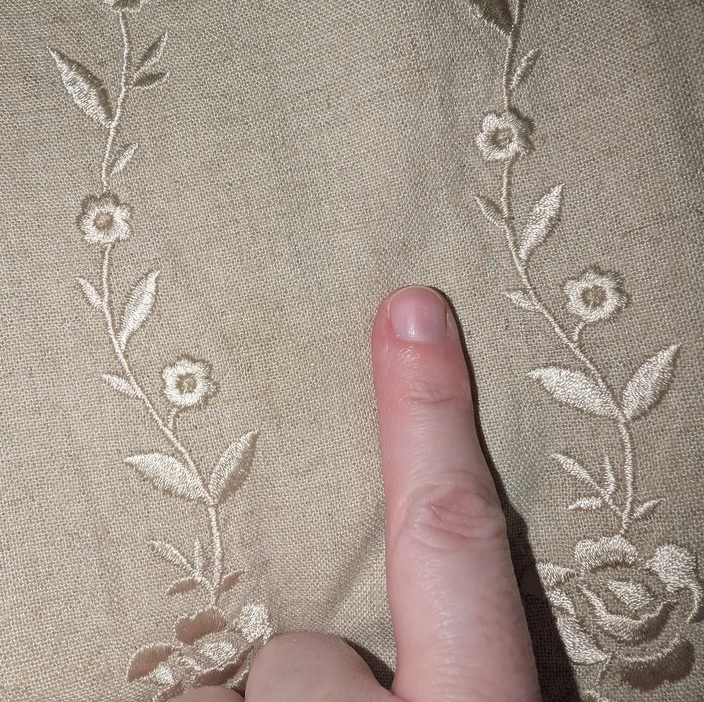 Vintage BICÉ By Sag Harbor Linen Blend Two Piece Embroidered Dress And Jacket Sm - Image 4