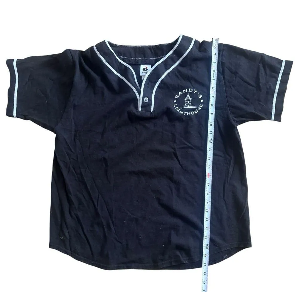 Badger Sport Baseball Jersey Men's L Retro Sportswear Athleisure Classic Blue Size L - Image 5