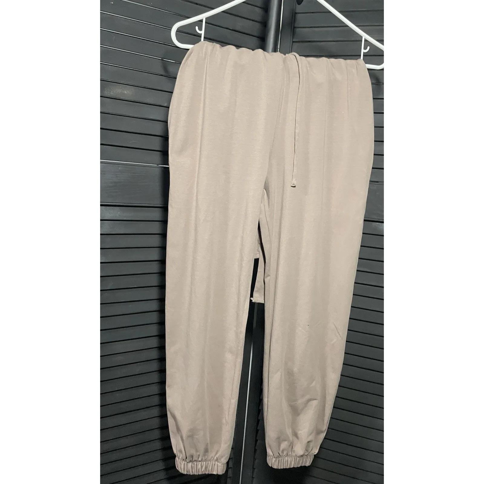 "Effortlessly Chic Beige/Tan Jumpsuit Romper Tan - Image 4