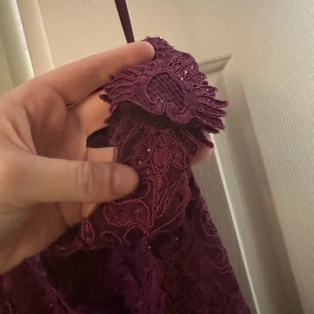Elegant Purple Lace Gown - Image 3
