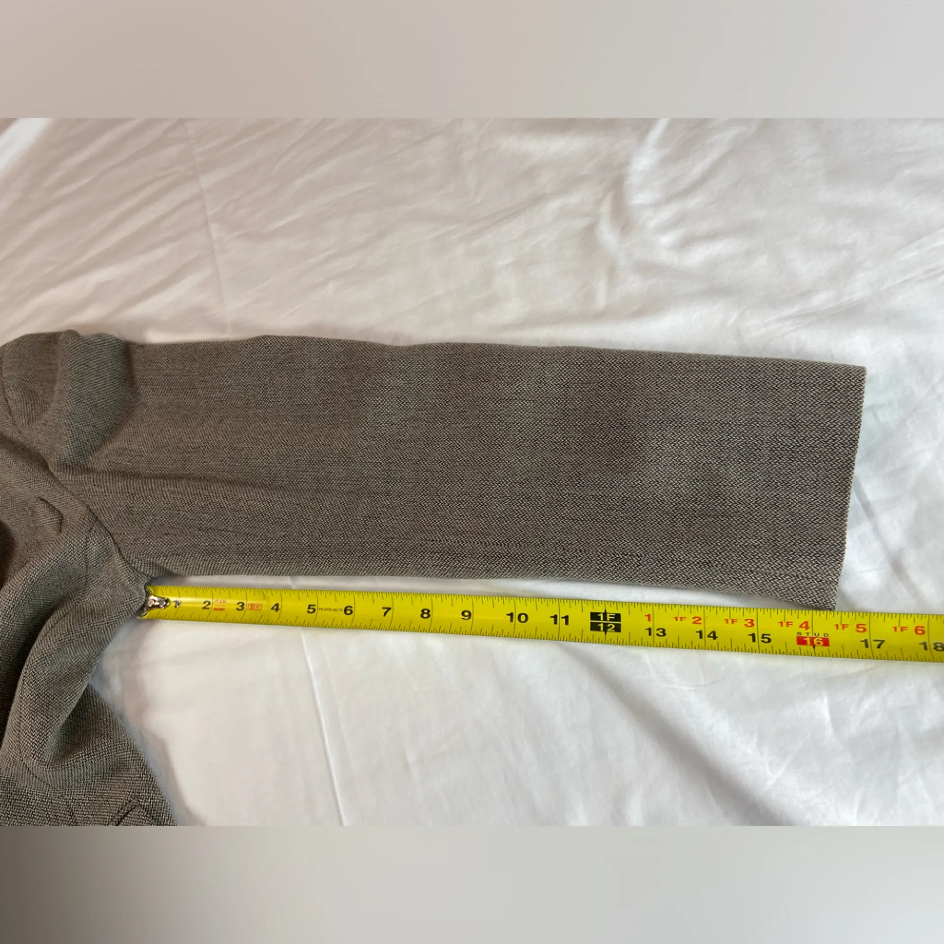 Anne Klein II Womans Suit Vintage Jacket SZ 14 Pants‎ SZ 12 Brown - Image 9