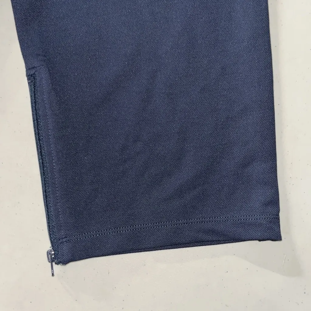 Christopher & Banks NWT Size XL Navy Blue Pull On Zipper Ankle Knit Pants - Image 4