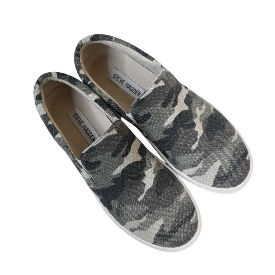 Steve Madden Womens 6.5 Gills-C Camouflage Slip-On Sneakers - Image 4