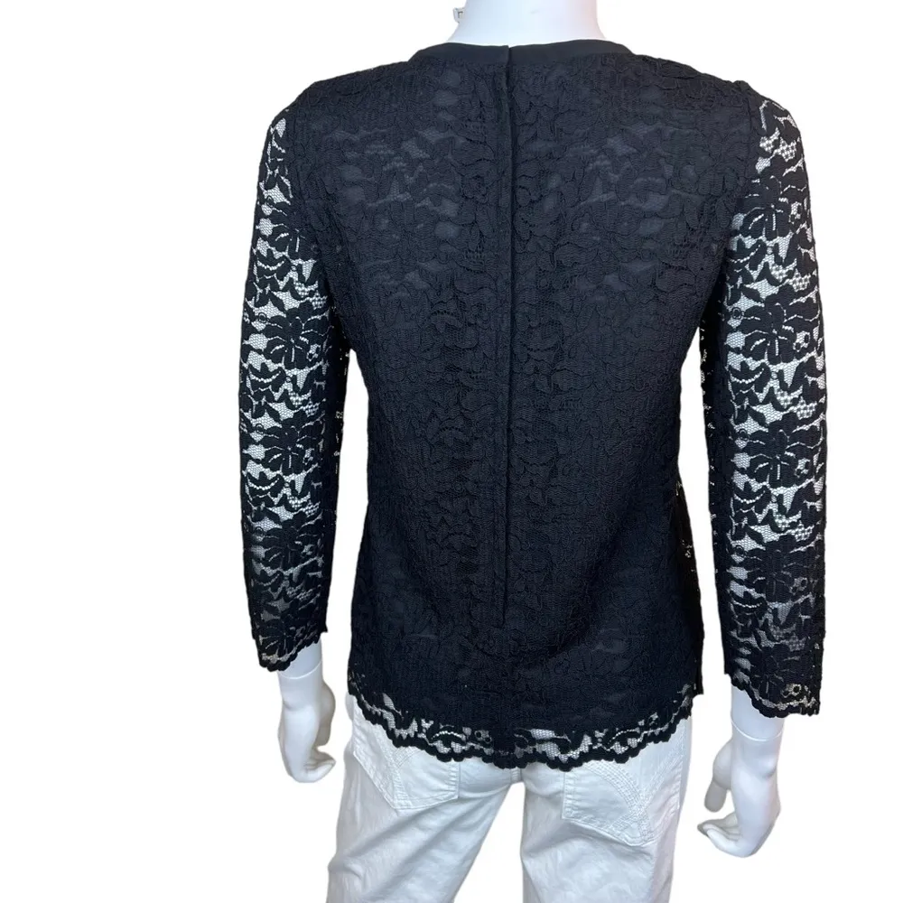 Dolce & Gabbana Staff Floral Lace Overlay Blouse Top - Image 9
