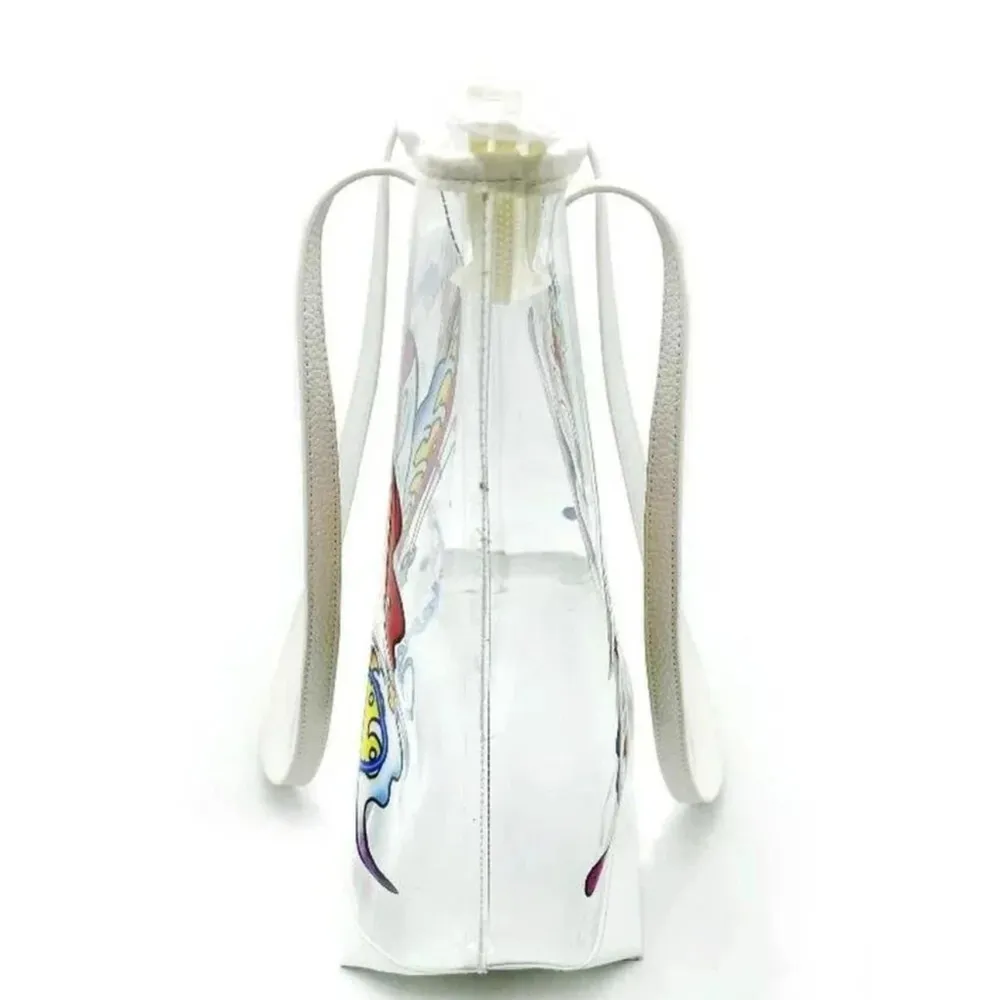 NWT Ed Hardy Butterfly Graphic Vintage Y2K Clear Festival Large Tote Bag - Image 3