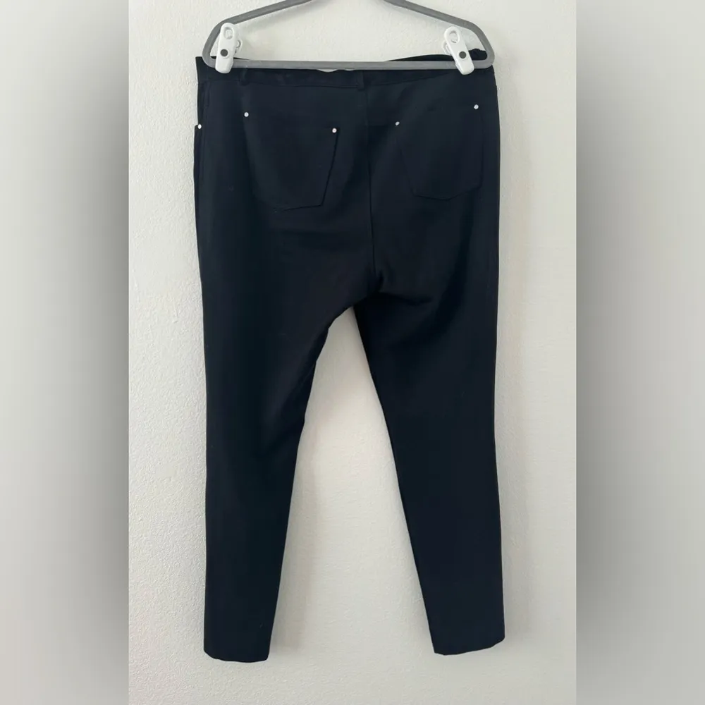 LAFAYETTE 148 Mercer Suede Leather Front Skinny Pants Black Rock Fall Chic 12 - Image 2