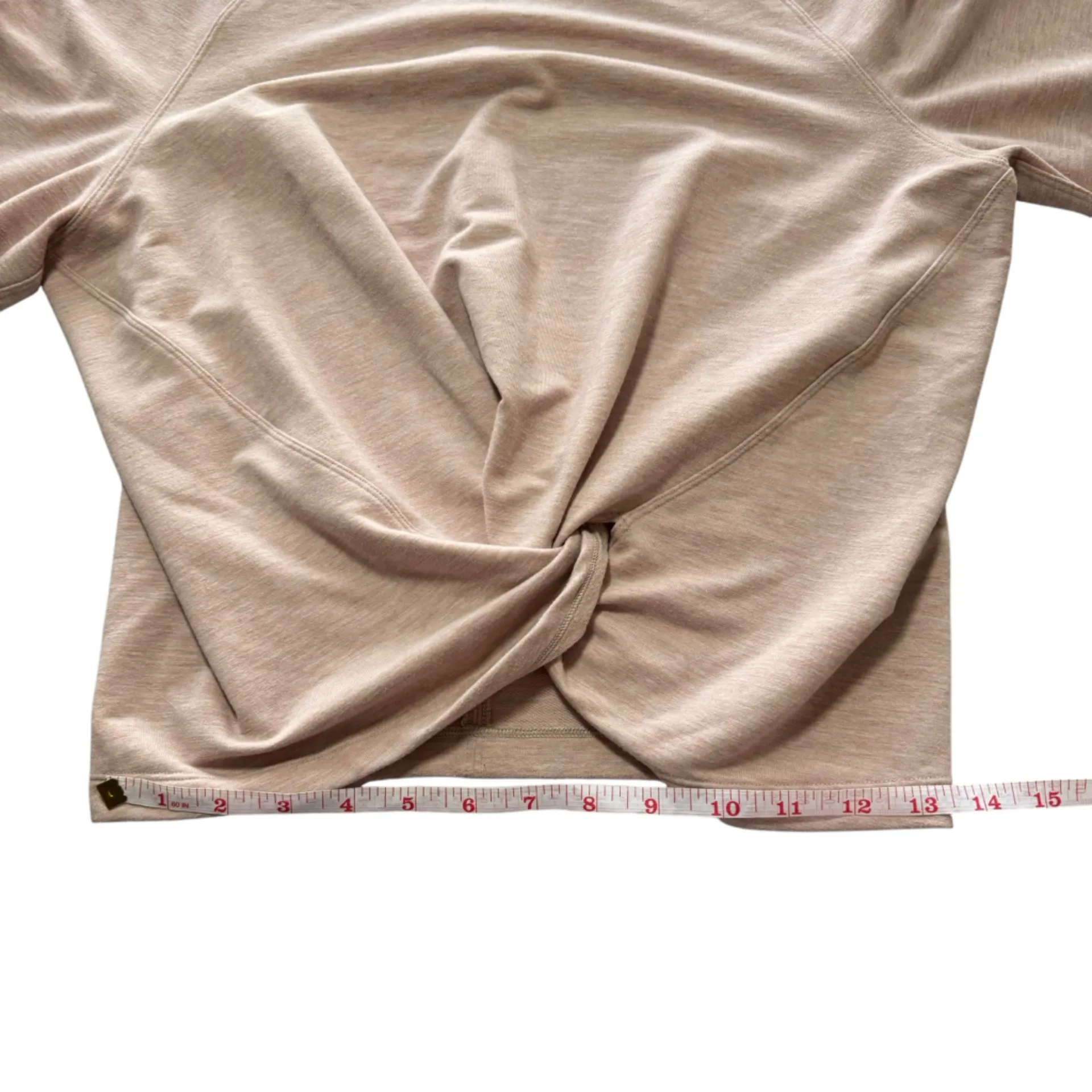 LULULEMON Tuck and Gather Pullover Light Pink Knot Tie‎ Flawed Size 4 Yoga - Image 12