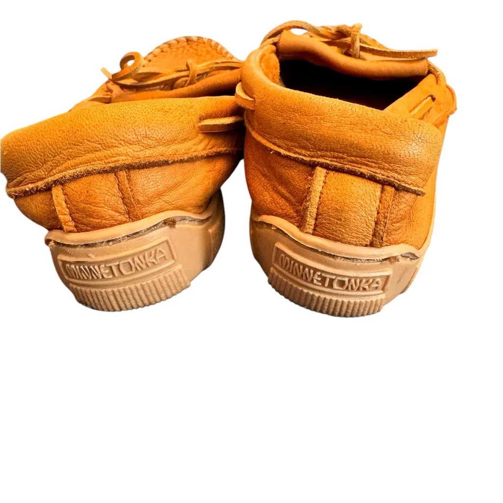 Minnetonka Vintage Leather Moccasins Softsole Handmade USA Women’s Size 6.5 NWOT - Image 4