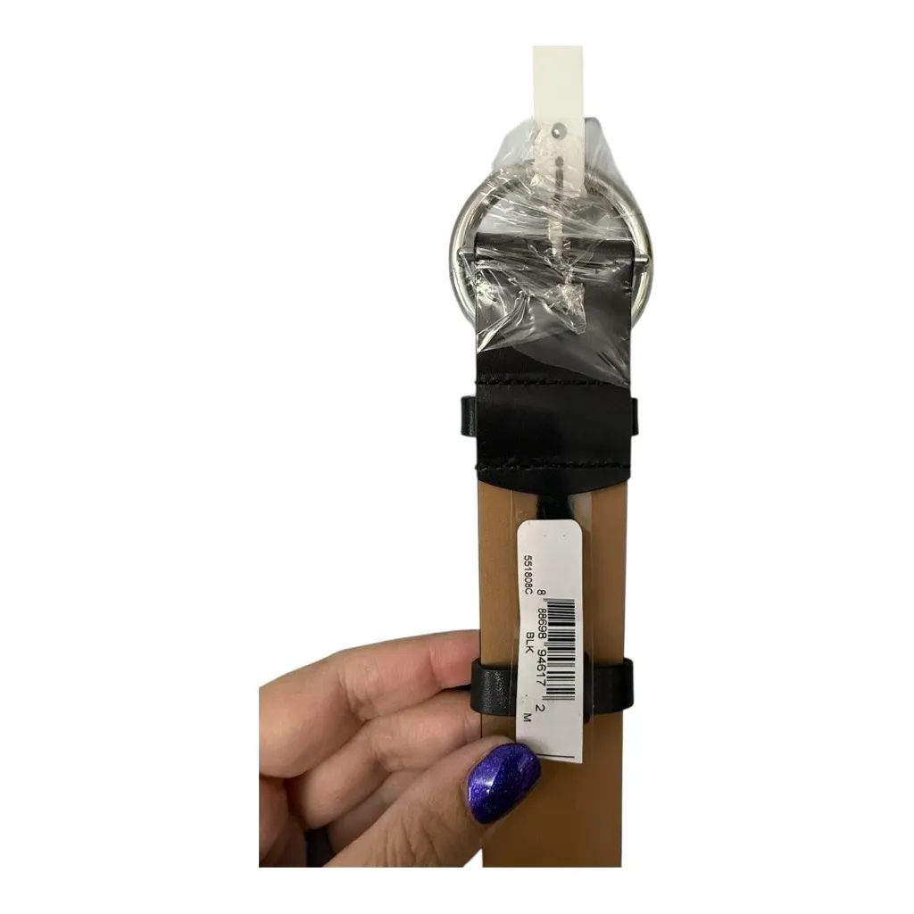 Michael Kors Genuine Leather Chain Accent Belt – Silver Hardware – Size M – NWT - Image 8