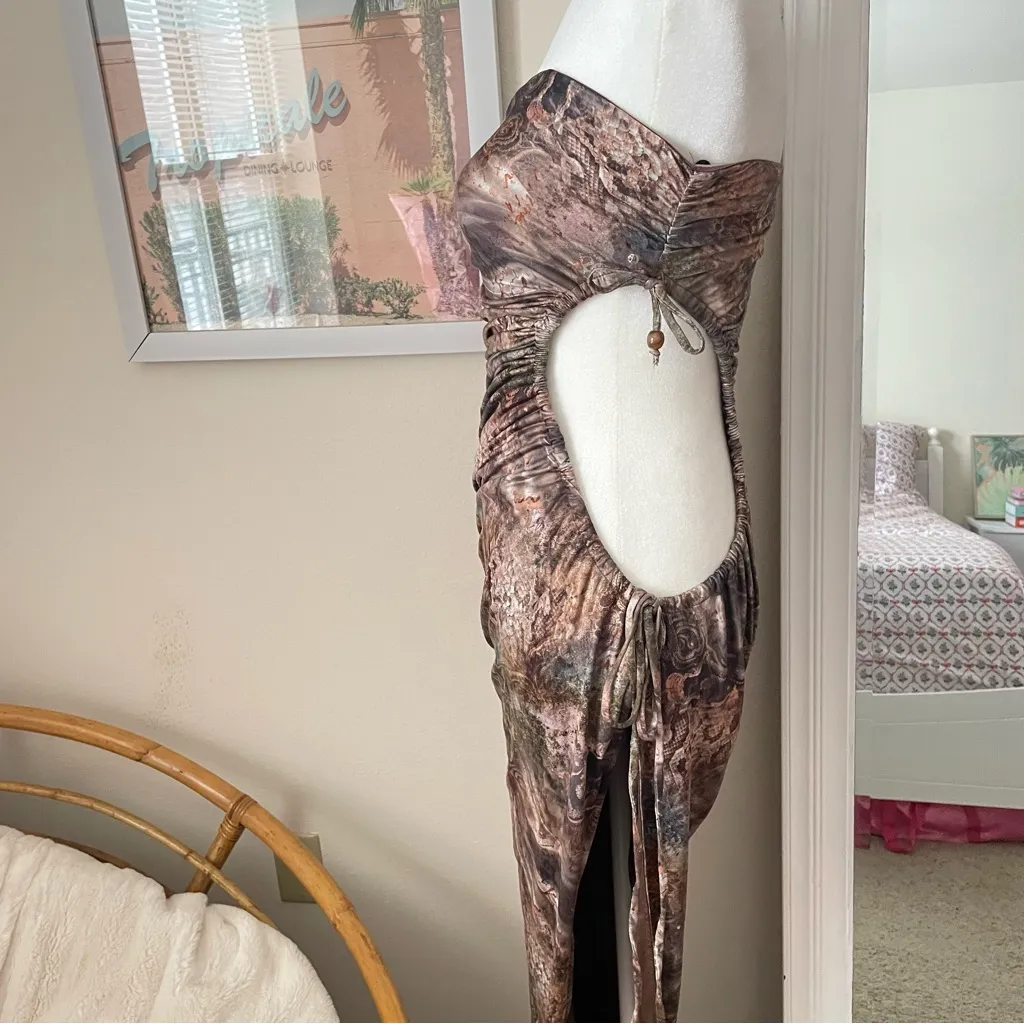 Outcast Isadora Maxi Dress in Medium Brown - Image 8