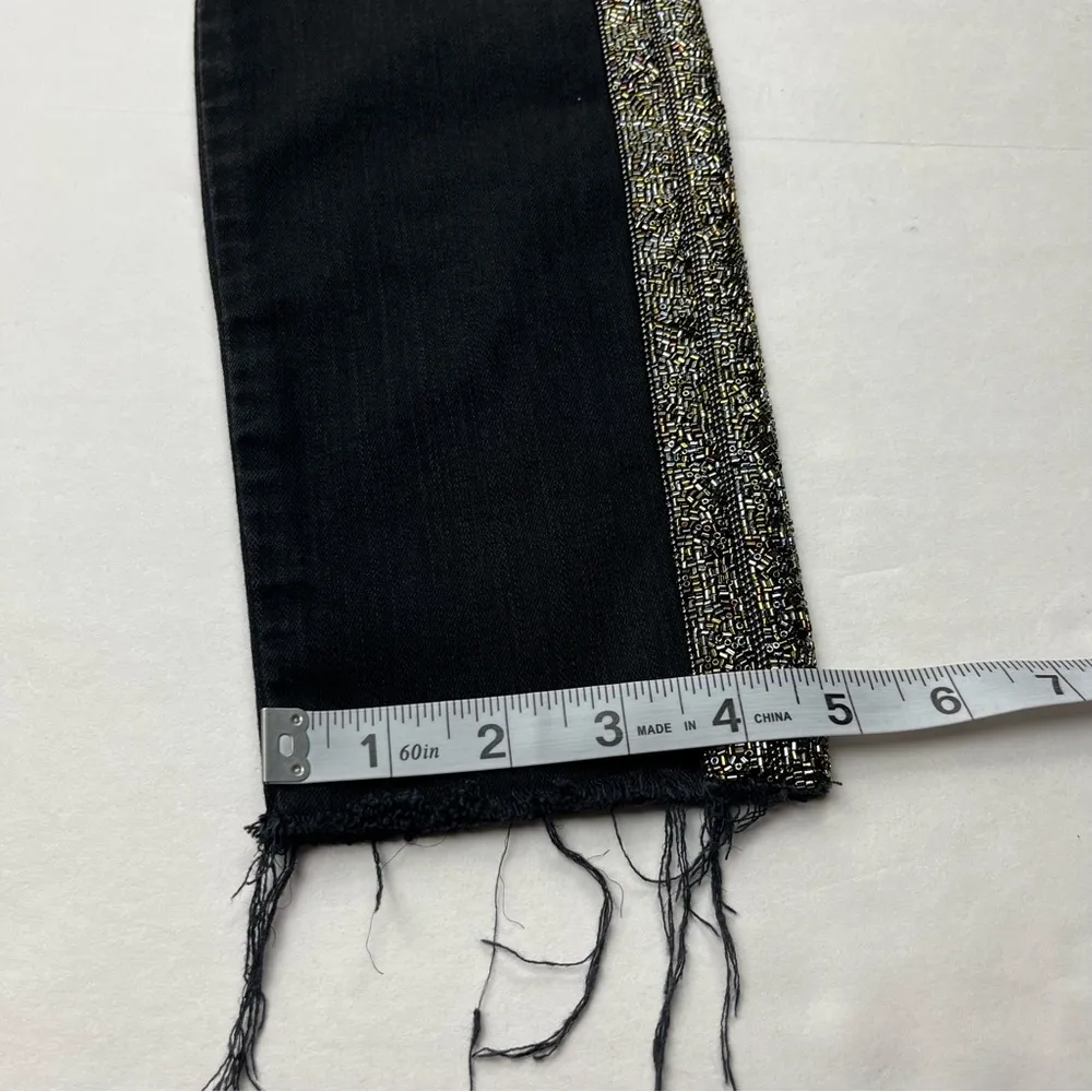 Mother High Waisted Looker Ankle Fray Guilty Flash SZ 26 Black Denim Jean *FLAW* - Image 15