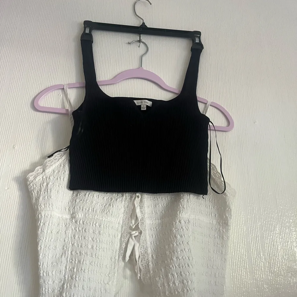 Love Tree Black Ribbed Tank Top - Image 2