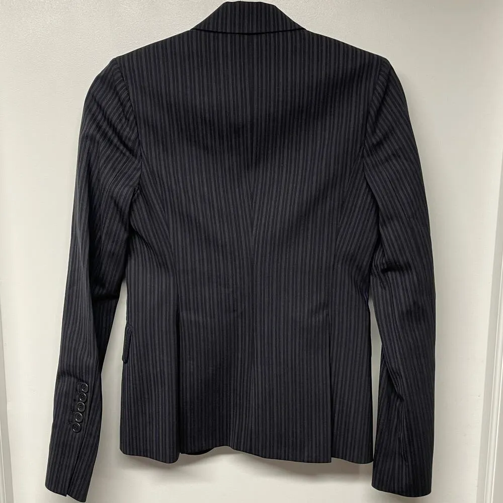 BCBGMaxAzria Striped Executive Martine Blazer Womens Size XXS Single Button - Image 4