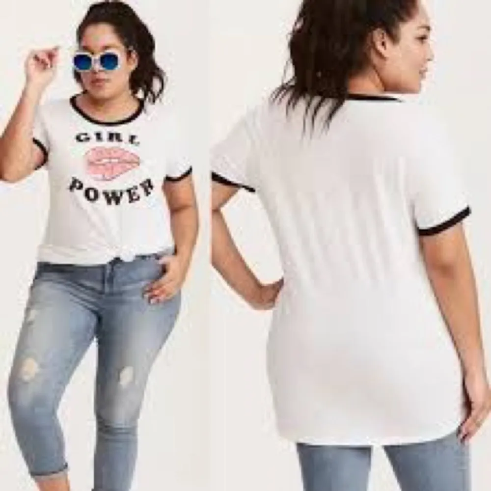 Torrid Girl Power ringer tee graphic t-shirt‎ women’s size 5X new without tags - Image 2