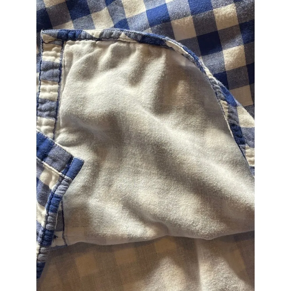 Tommy Bahama Blue And White Gingham Print Button Front Sleeveless Dress Size XXS - Image 9