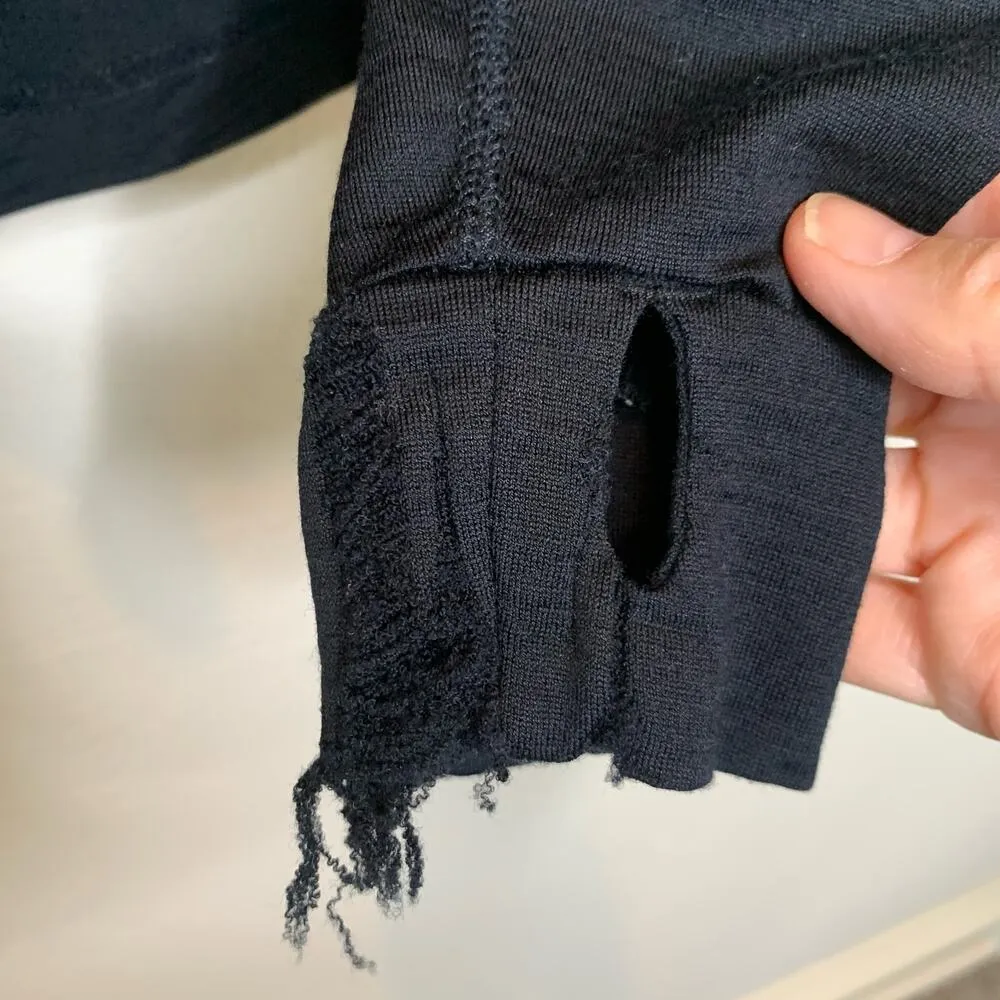 Duluth Trading Co Base Layer Henley Shirt Black Sz Medium Wool - Image 4