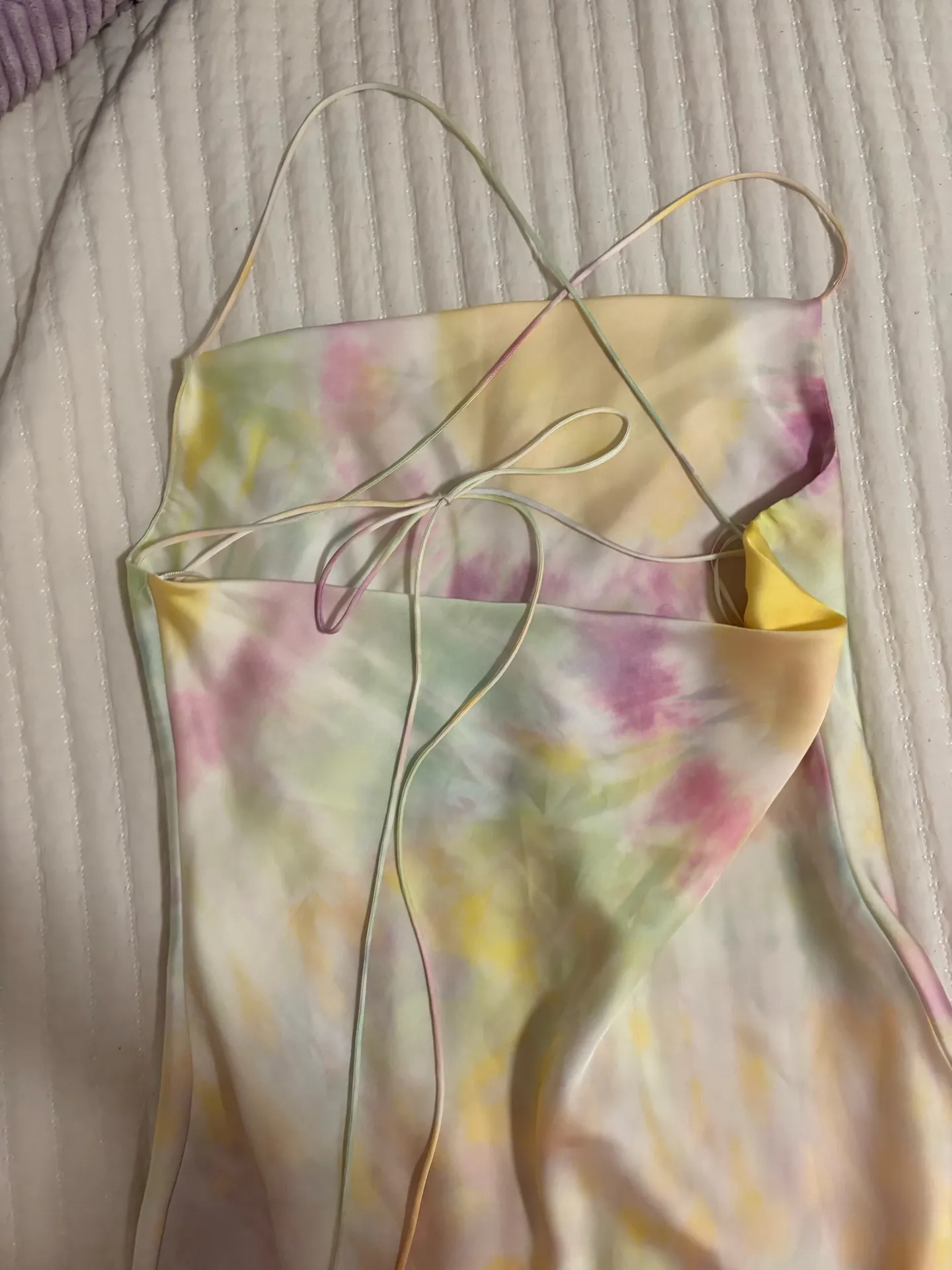 ZARA Tie-Dye Mini Dress Satin - Image 3