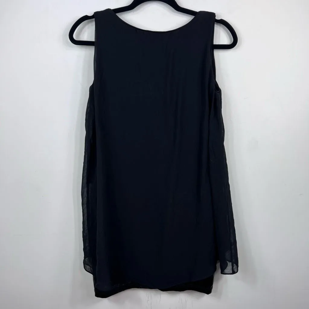 Analili Marian Cross Over Pleather Dress‎ Black - Image 6