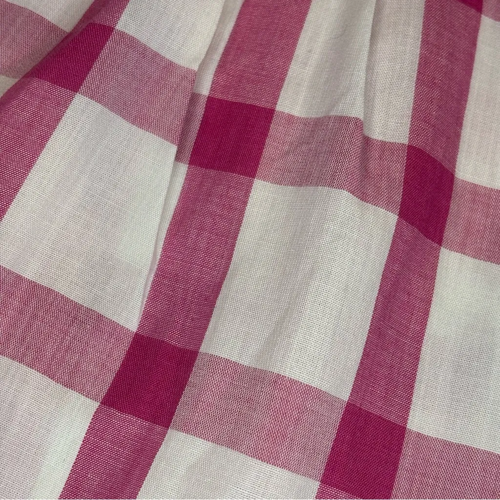 VINTAGE LINNAY Women’s Pink & White Gingham Button Down Shirt Like New Size 8 - Image 9