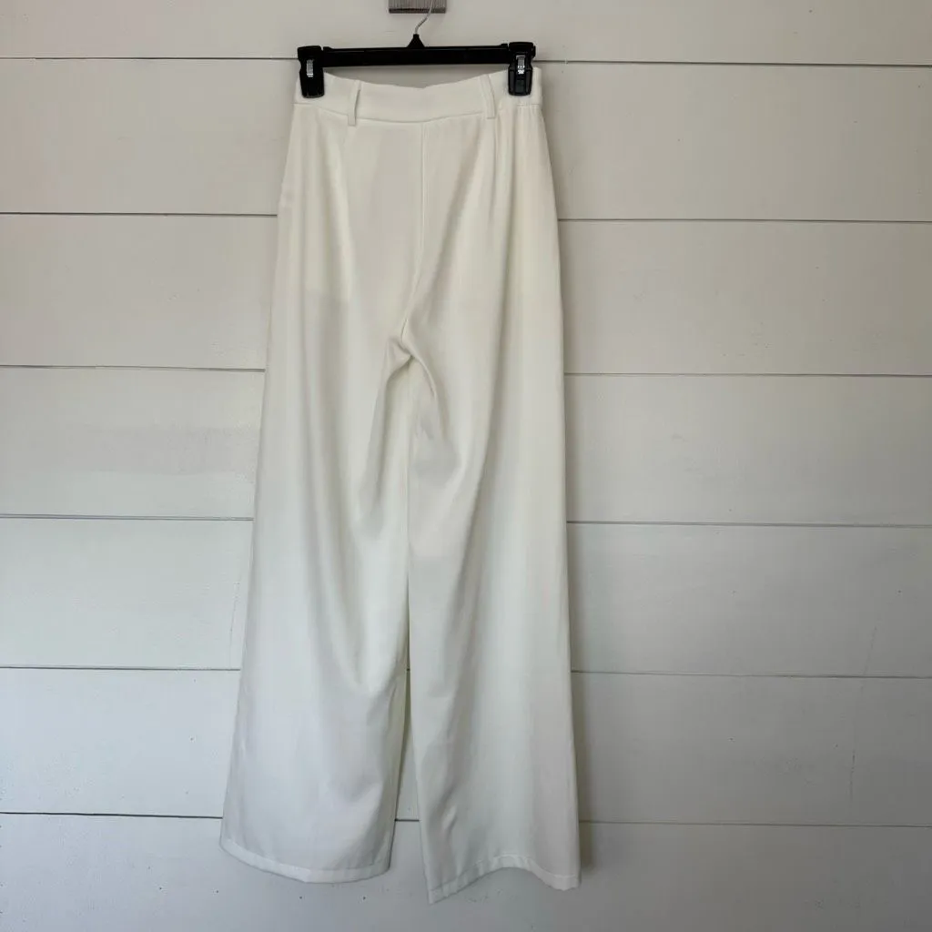 Princess Polly Women’s 2 White Wide Leg Dress Pants Trouser Career Workwear - Image 3